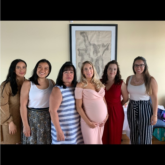 Maternity dress pink blush - Picture 2 of 2